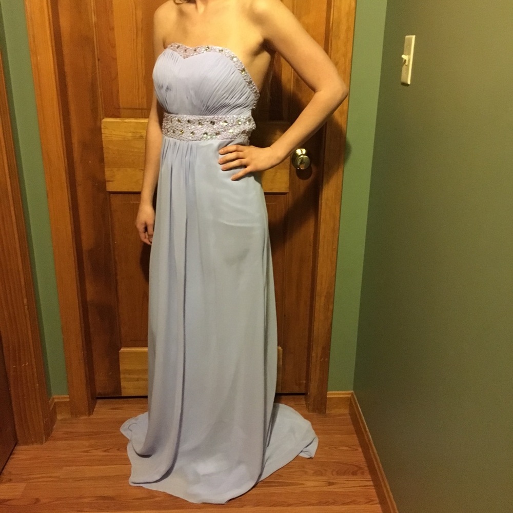 Lavender Chiffon Prom Dress